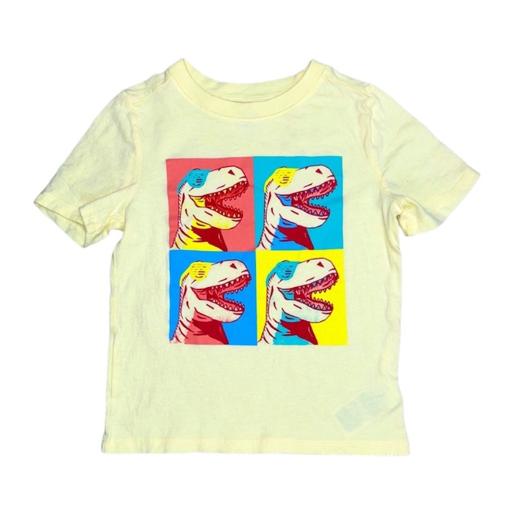 Old Navy Dinosaur Shirt Sleeve T Shirt 4T Yellow - Picture 9 of 10